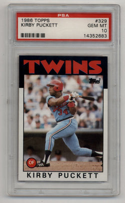 Kirby Puckett 1986 Topps #329 PSA 10 Gem Mint 2683