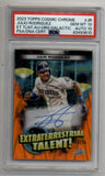 Julio Rodriguez 2023 Topps Cosmic Chrome Extraterrestrial Talent Auto Orange 22/25 PSA 10 Gem Mint Auto 10