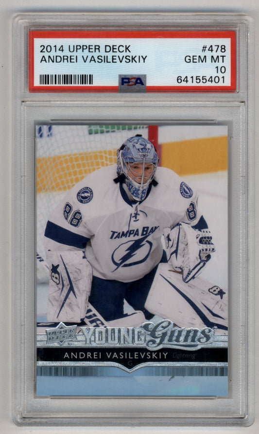 Andrei Vasilevskiy 2014-15 Upper Deck Young Gun #478 PSA 10 Gem Mint 5401