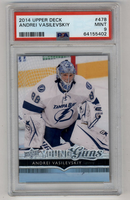 Andrei Vasilevskiy 2014-15 Upper Deck Young Gun #478 PSA 9 Mint 5402