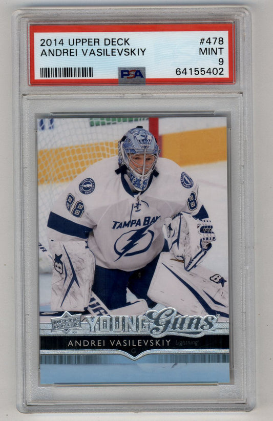 Andrei Vasilevskiy 2014-15 Upper Deck Young Gun #478 PSA 9 Mint 5402