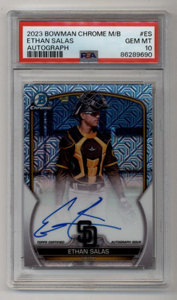 Ethan Salas 2023 Bowman Chrome Mega Auto PSA 10 Gem Mint