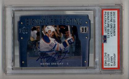 Wayne Gretzky 2021-22 UD Premier Signature Seats PSA 9 Mint Auto 10