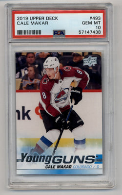 Cale Makar 2019-20 Upper Deck Young Gun #493 PSA 10 Gem Mint 7438