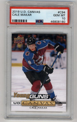 Cale Makar 2019-20 U.D. Canvas PSA 10 Gem Mint 8160