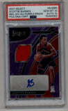 Scottie Barnes 2021-22 Select Rookie Relic Auto Purple 09/99 PSA 10 Gem Mint Auto 10