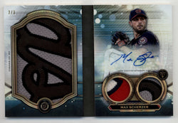 Max Scherzer 2019 Triple Threads Booklet Jumbo Relic Auto 2/3