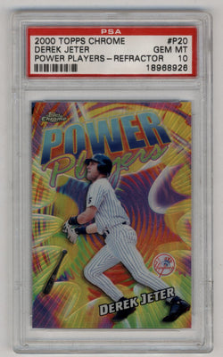 Derek Jeter 2000 Topps Chrome Power Players-Refractor PSA 10 Gem Mint