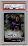 Felix Jorge 2017 Bowman Chrome Prospects Auto Black 1/1 PSA 10 Gem Mint