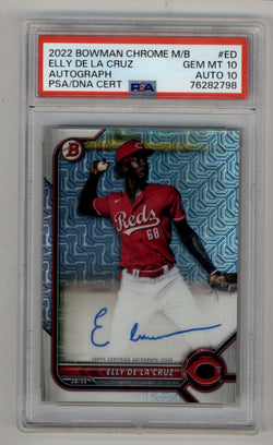 Elly De La Cruz 2022 Bowman Chrome Mega Box Auto PSA 10 Gem Mint Auto 10 2798