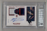 Mac Jones 2021 Encased Rookie Dual Swatch Auto 02/15 BGS 9 Mint