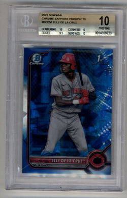 Elly De La Cruz 2022 Bowman Chrome Sapphire Prospects BGS 10 Pristine