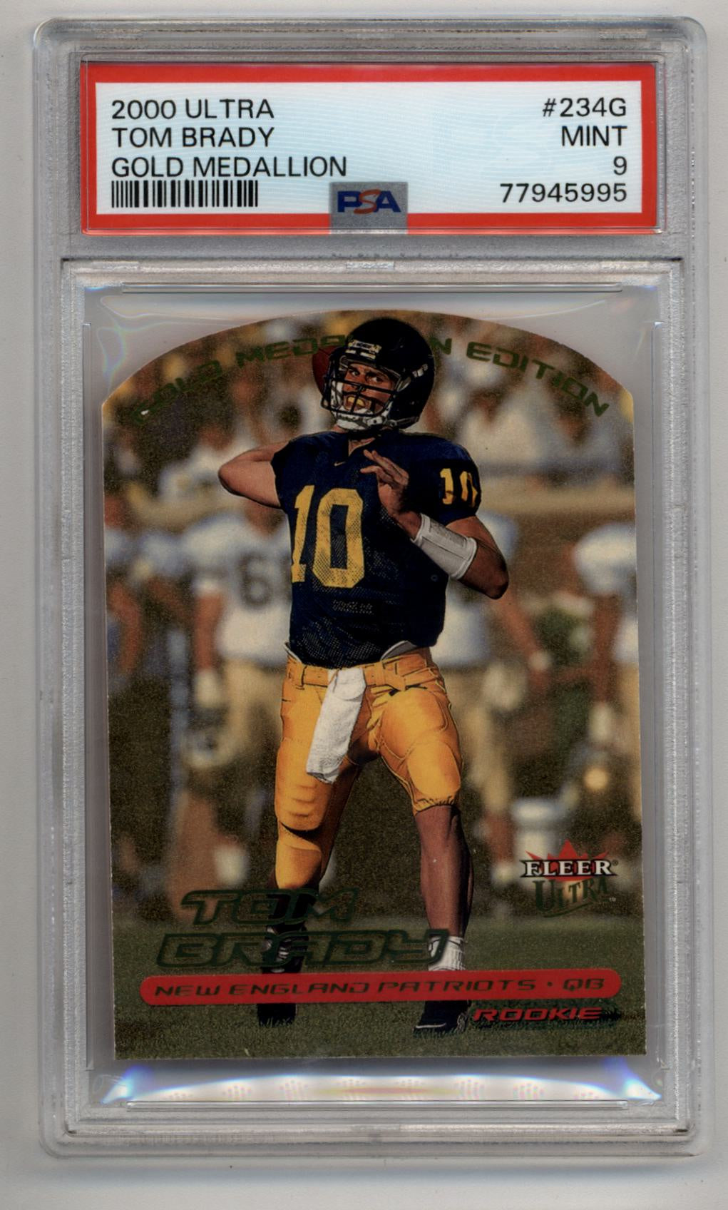 Tom Brady 2000 Ultra Gold Medallion #234G PSA 9 Mint 5995