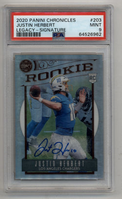 Justin Herbert 2020 Chronicles Legacy Auto 09/99 PSA 9 Mint