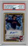 Gavin Williams 2021 Bowman Chrome Draft Auto Gold Wave Refractor 38/50 PSA 10 Auto 10