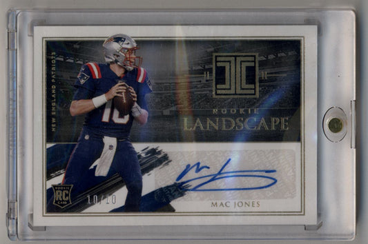 Mac Jones 2021 Panini Impeccable Rookie Landscape Auto Gold #RL-MJ 10/10