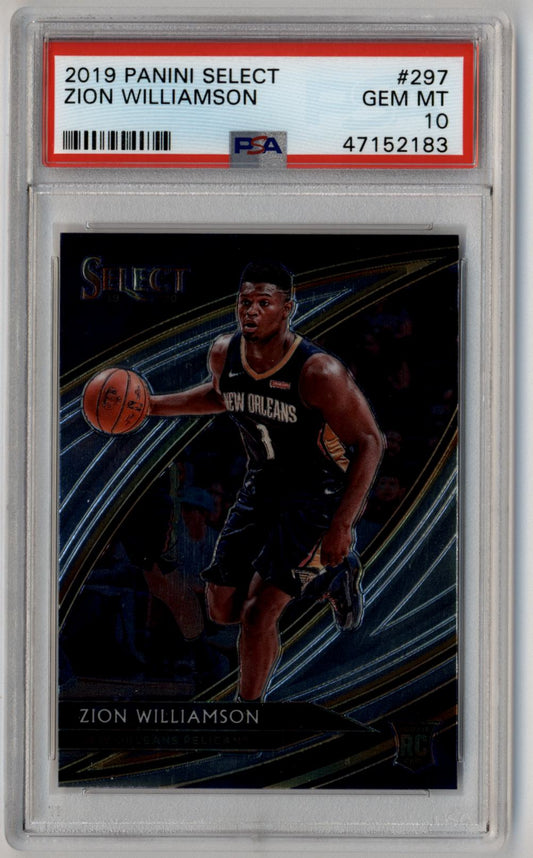 Zion Williamson 2019-20 Select Courtside Rookie #297 PSA 10 Gem Mint