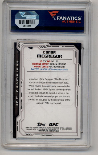 Conor McGregor 2014 Topps Champions #32 Auto Fanatics Authenticated