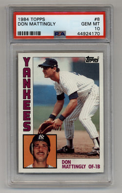 Don Mattingly 1984 Topps #8 Rookie PSA 10 Gem Mint