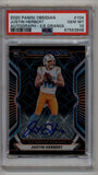 Justin Herbert  2020 Panini Obsidian Rookie Auto Electric Etch Orange #104 Justin Herbert 39/75 PSA 10 Gem Mint