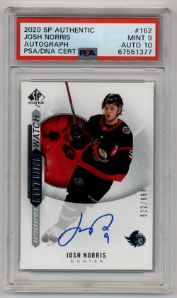 Josh Norris 2020-21 SP Authentic Rookie Auto #162 522/999 PSA 9 10 Auto