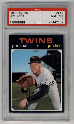 Jim Kaat 1971 Topps #245 PSA 8 Near Mint Mint