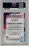 Max Meyer 2021 Bowman Chrome Mega Box Futurist Auto Black Refractors #FAMM 1/1 PSA 10 Gem Mint Auto 10