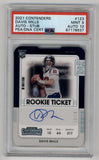 Davis Mills 2021 Panini Contenders Rookie Ticket Stub #123A Auto 02/10 PSA 9 Mint 10 Auto