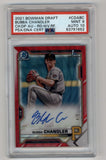 Bubba Chandler 2021 Bowman Chrome Draft Auto Red Wave Refractors #CDABC 4/5 PSA 9 Mint 10 Auto