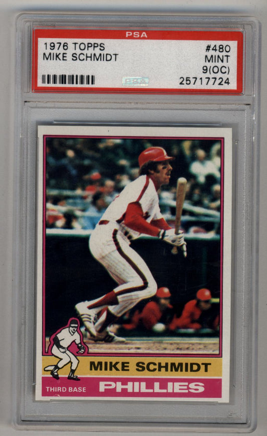 Mike Schmidt 1976 Topps #480 PSA 9 (OC) Mint