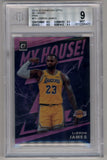 LeBron James 2019-20 Donruss Optic My House Pink 11/25 #13 BGS 9 Mint