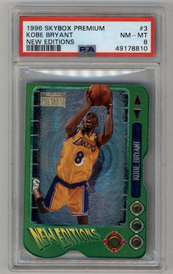 Kobe Bryant 1996-97 SkyBox Premium New Editions #3 PSA 8 Near Mint Mint