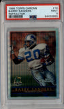 Barry Sanders 1996 Topps Chrome Refractors #16 PSA 9 Mint