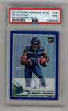 D.K. Metcalf 2019 Donruss Optic Rated Rookies Auto Blue #163 36/75 PSA 9 Mint