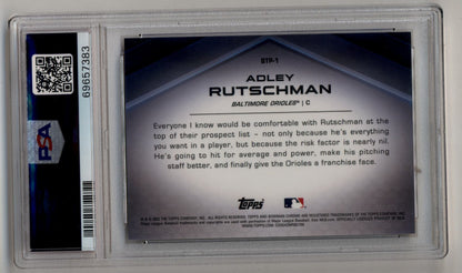 Adley Rutschman 2022 Bowman Chrome Scouts Top 100 Red Refractors #BTP1 3/5 PSA 10 Gem Mint