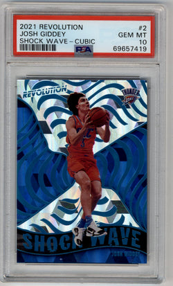 Josh Giddey 2021-22 Panini Revolution Shock Wave 16/50 PSA 10 Gem Mint