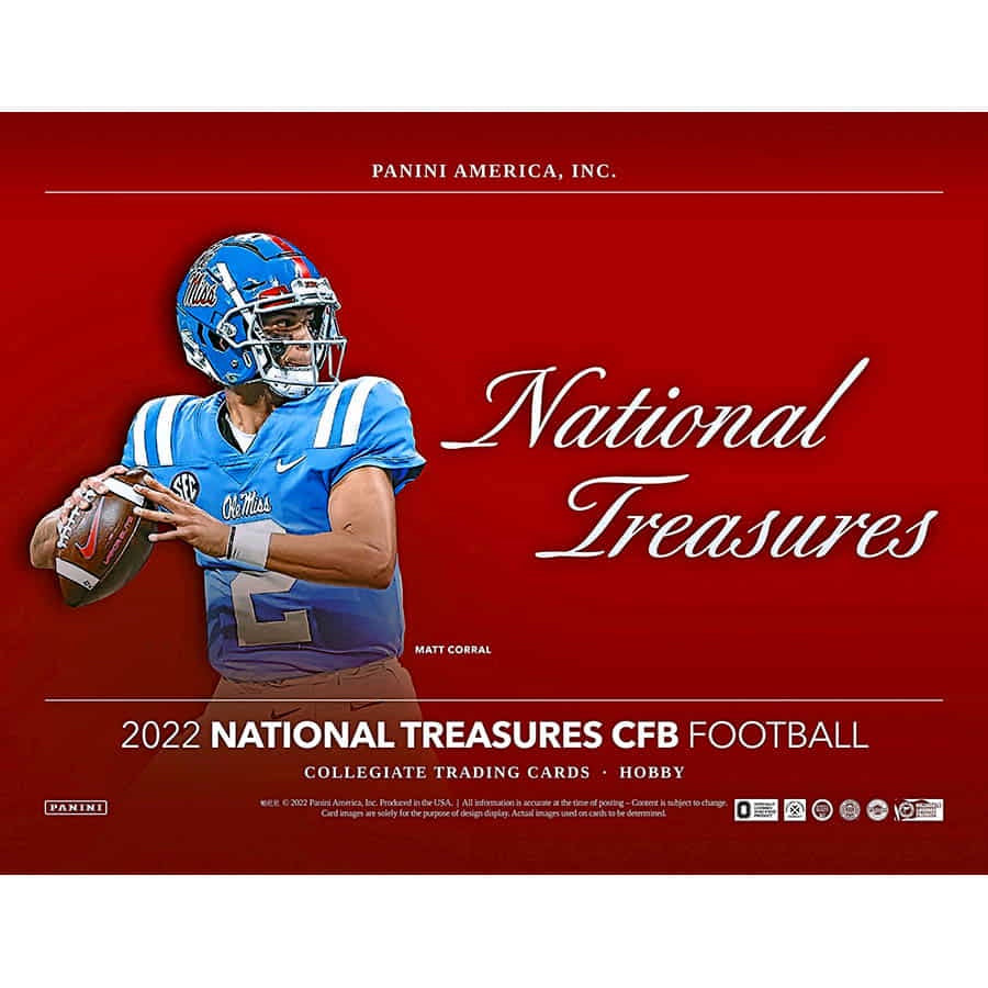 2022 Panini National Treasures Collegiate Football Hobby Box - 4 Box Case