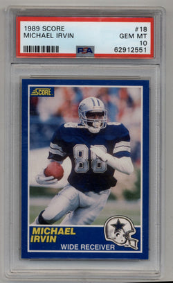 Michael Irvin 1989 Score #18 PSA 10 Gem Mint 2551