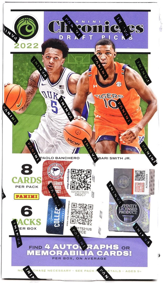 2022 Panini Chronicles Draft Picks Collegiate Basketball Hobby Box