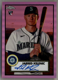 Jarred Kelenic 2021 Topps Chrome Platinum Anniversary Auto Pink Refractors 10/15